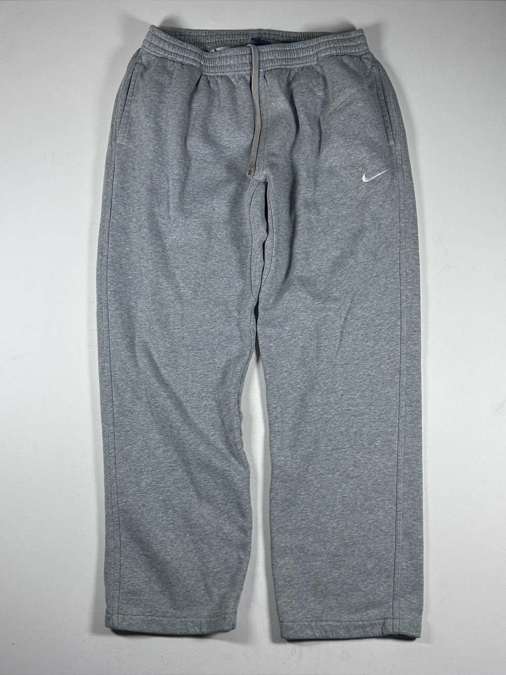 Vintage Nike Sweatpants Joggers Mens Large Gray Embroidered Swoosh Y2K Blue Tag